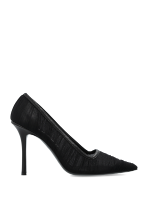 【JIMMYCHOO】 black leather pumps （関税送料込） LOVE100PWJ_010003_ANGLEPAIR_vg